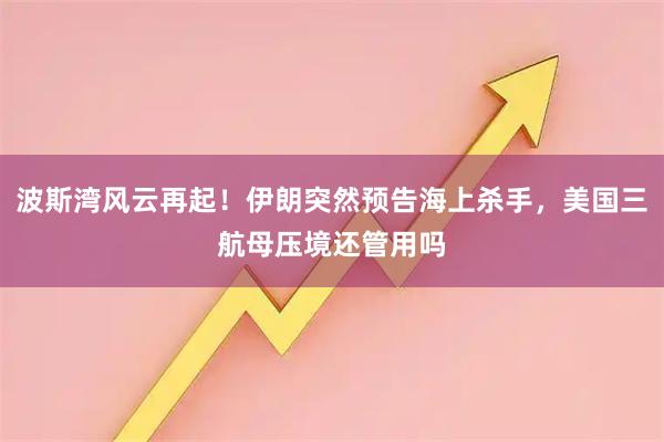 波斯湾风云再起！伊朗突然预告海上杀手，美国三航母压境还管用吗
